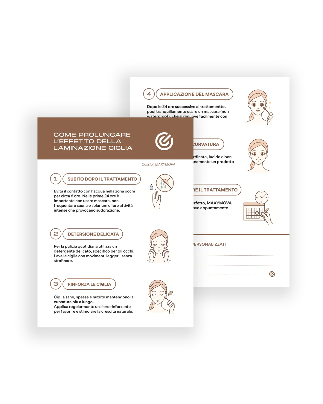 CÓMO MANTENER EL EFECTO DE LA LAMINACIÓN DE PESTAÑAS – Juego de 20 tarjetas A6