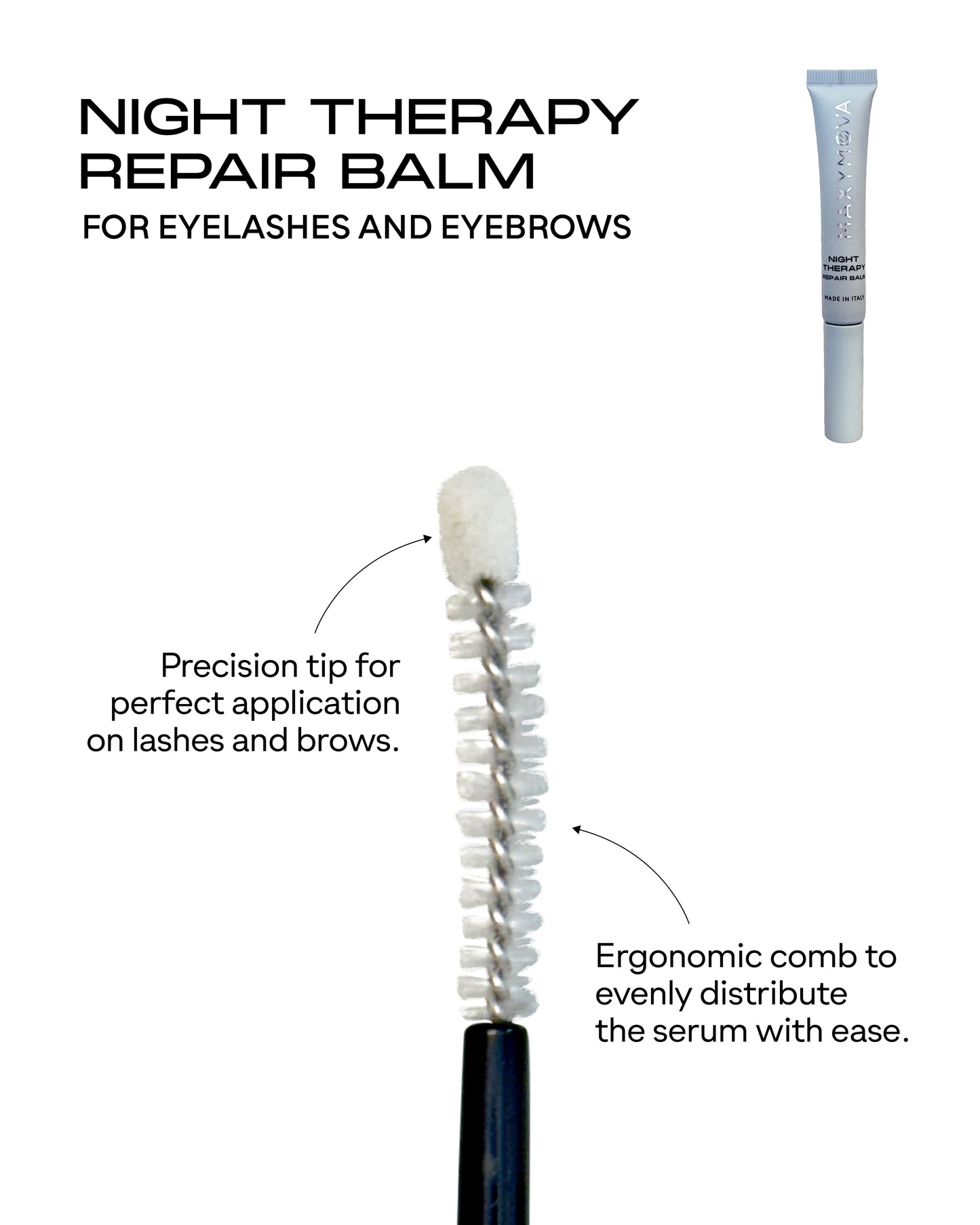 BÁLSAMO REPARADOR DE TERAPIA NOCTURNA PARA PESTAÑAS Y CEJAS. TRATAMIENTO NUTRITIVO Y FORTALECEDOR.