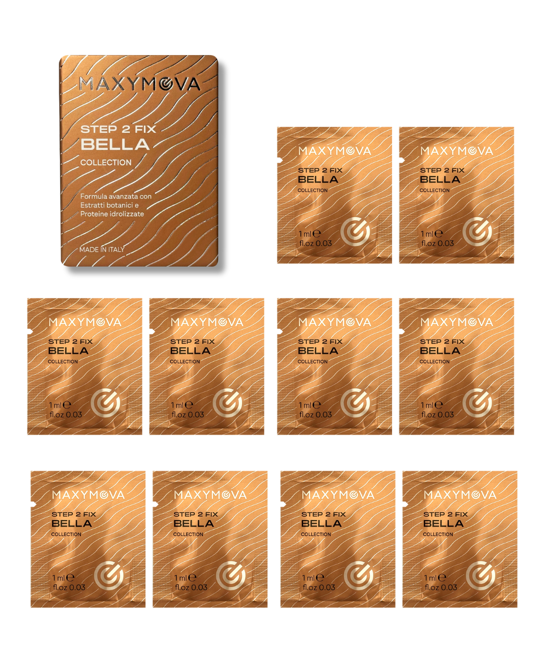 STEP 2 FIX MONODOSE LAMINATION SACHETS – BELLA COLLECTION KOREAN LASH & BROW SYSTEM – 10 X 1 ML