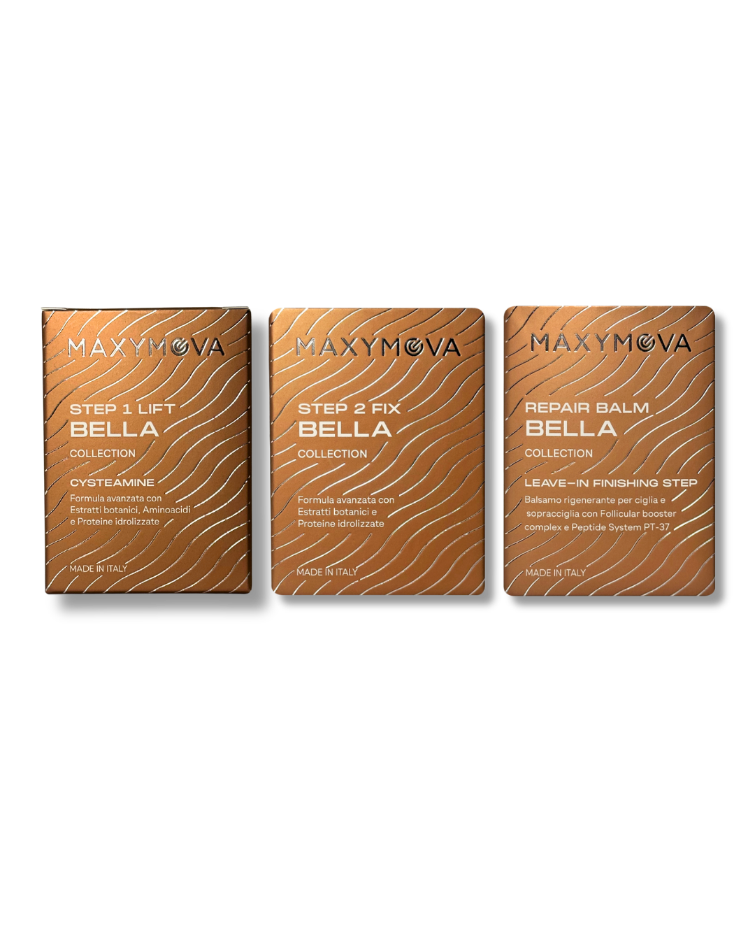 KIT COREANO PARA PESTAÑAS Y CEJAS DE BELLA COLLECTION - PASOS 1, 2 Y 3 CON SOBRES