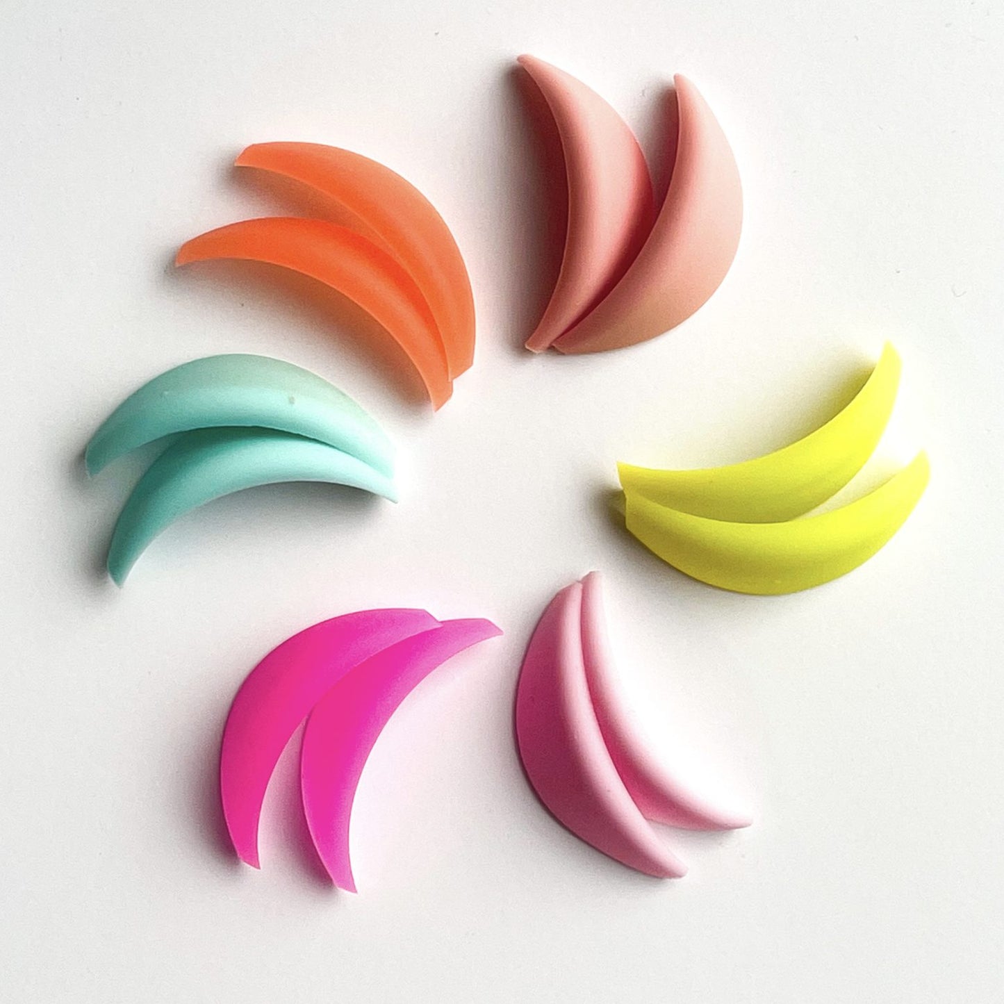 Moldes de colores neon MIX para laminación de pestañas
