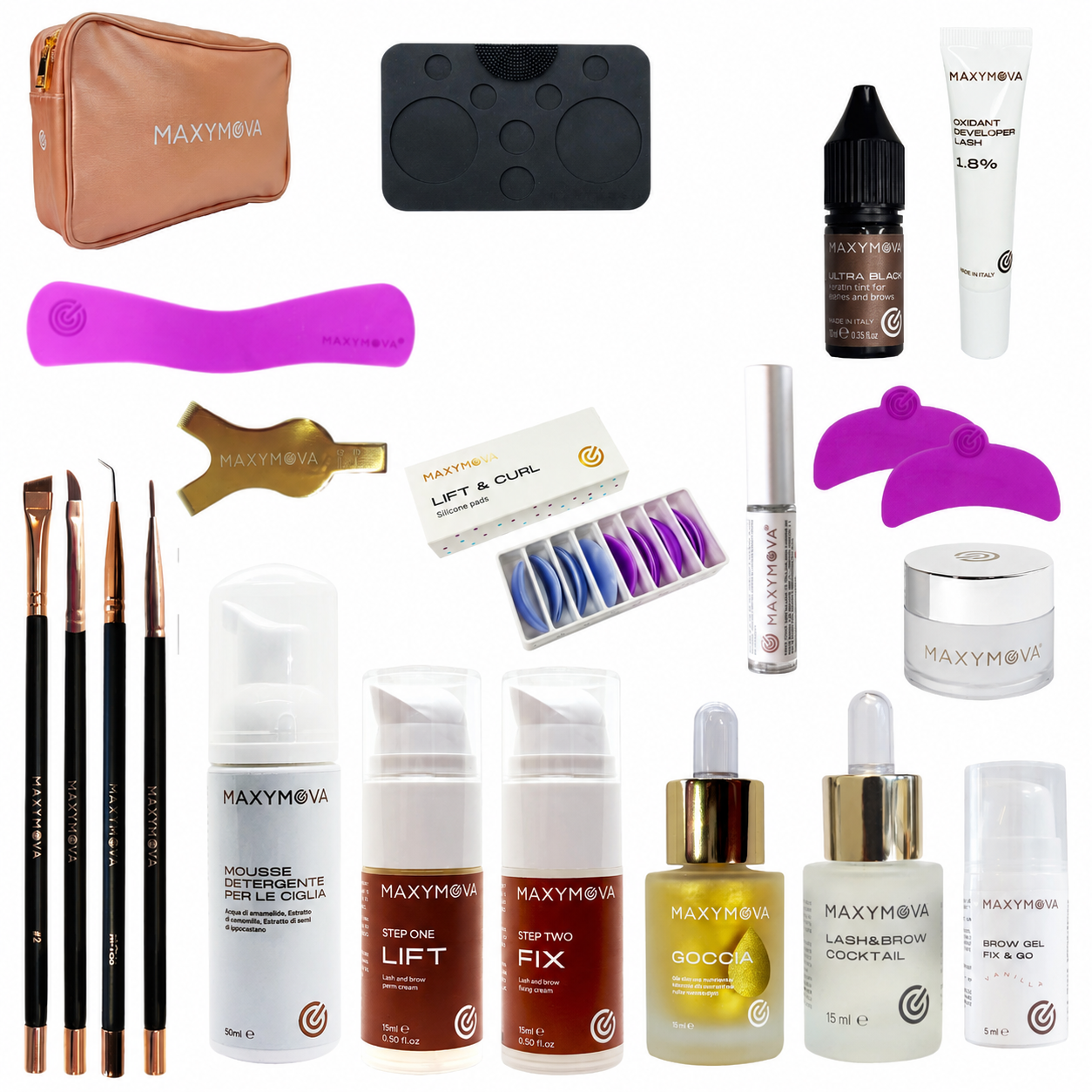 KIT VIP MAXYMOVA PARA LIFTING DE PESTAÑAS Y LAMINADO DE CEJAS. RESULTADOS PROFESIONALES. EFICIENCIA COMPROBADA.