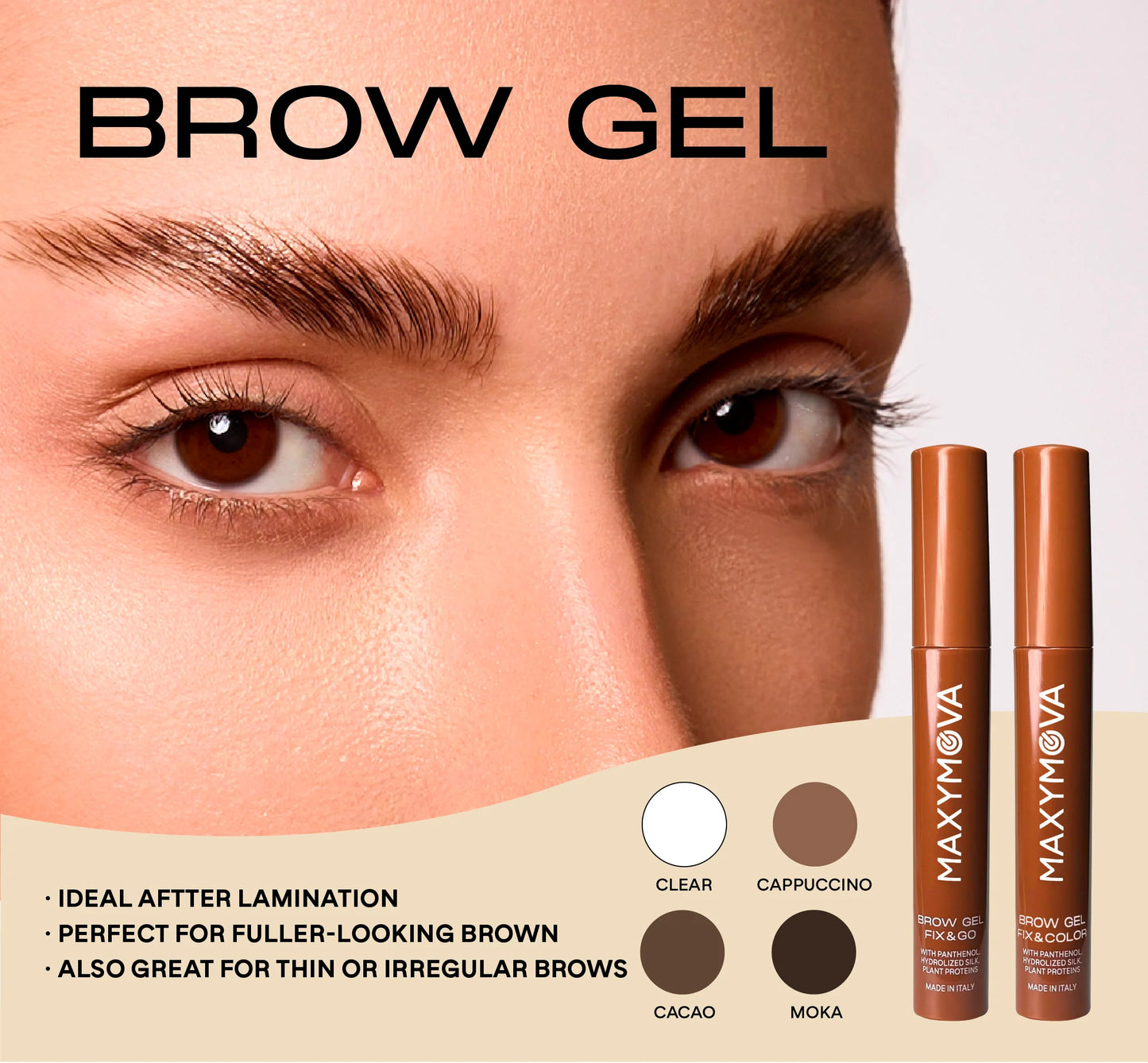 Espositore per gel per sopracciglia MAXYMOVA – 9 scomparti più tester Organizer per salone