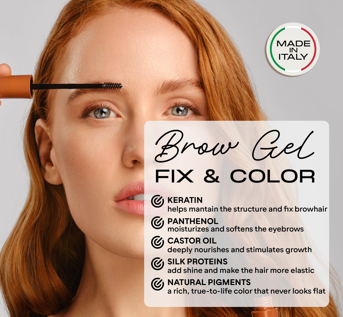 SET 10 GEL PARA CEJAS FIX&GO GEL TRANSPARENTE DESPUÉS DE LA LAMINACIÓN DE CEJAS