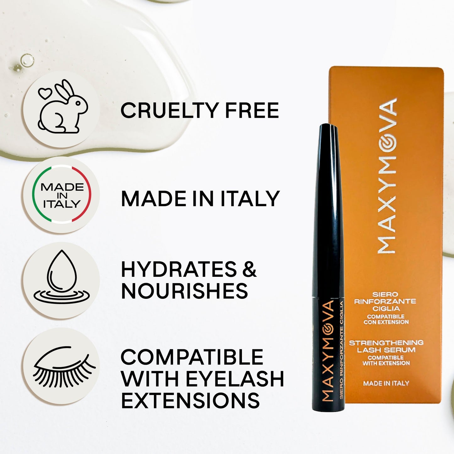 SÉRUM FORTALECEDOR DE PESTAÑAS DESPUÉS DE LA EXTENSIÓN DE PESTAÑAS MAXYMOVA