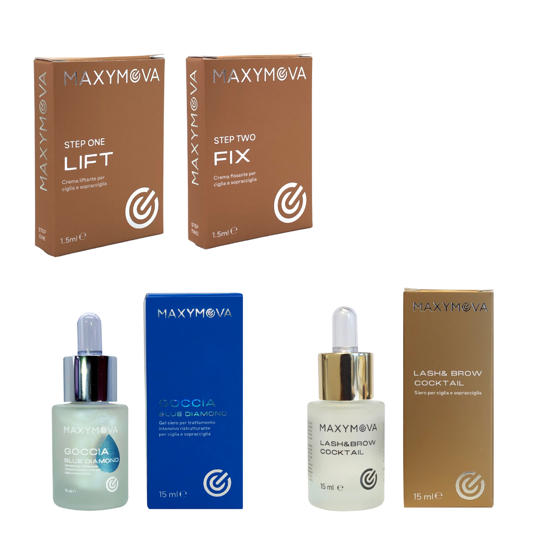 KIT DE LOCIÓN SUPREMA PARA LAMINACIÓN DE PESTAÑAS Y CEJAS MAXYMOVA