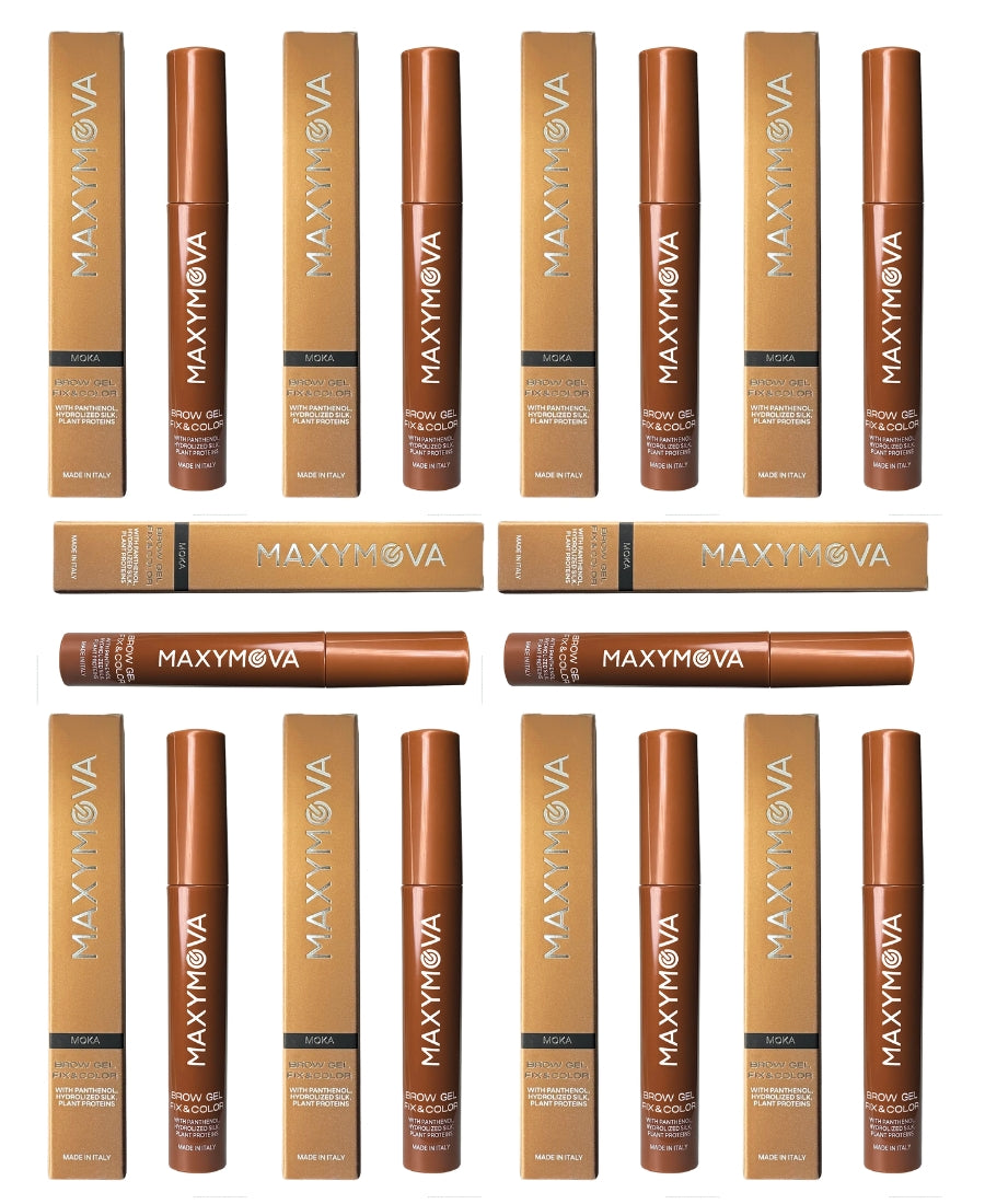 SET 10 BROW GEL FIX&COLOR TINTED GEL DESPUÉS DE LA LAMINACIÓN DE CEJAS. PROMOCIÓN DE SALÓN MAXYMOVA